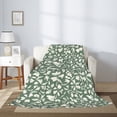 thumbnail image 2 of Sikiie Flowers With Leaves Cozy Flannel Fleece Throw Blanket: Lightweight & Thick for All Seasons - Perfect for Women, Men, & Kids"50"x40", 2 of 6
