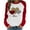 Red, variant on 2025 Clearance! asdoklhq Womens Plus Size Tops Clearance,Women's Valentine's Day Shirt Gift For Lover Long Sleeve T-shirt Ladies Fit Color Matching Stitching T-shirt