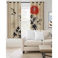 thumbnail image 3 of Blackout Curtains for Bedroom, Retro Flower Bird, Room Darkening Window Drapes for Living Room, Classical Spring Summer Plant Thermal Insulated Grommet Curtains, 27.5x39 inch, 2 Panels, 3 of 9