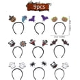 thumbnail image 2 of Diademas De Halloween, Paquete De 9 Diademas De Bruja Aros Para El Cabello Del Diablo Diademas De Calabaza Diadema Para El Cabello Disfraz De Halloween Decoración De Fiesta Para Niños Adultos Hallow, 2 of 5