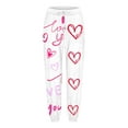 thumbnail image 4 of Hfolob Womens Casual Pants Women Valentine's Day Print Bottom Sweatpants Pockets High Waist Sporty Gym Fit Jogger Pants Trousers Comfortable, 4 of 4