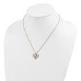 thumbnail image 4 of Diamond2Deal 10K Tri-Color Gold Rose in Heart Necklace for Women 18", 4 of 6