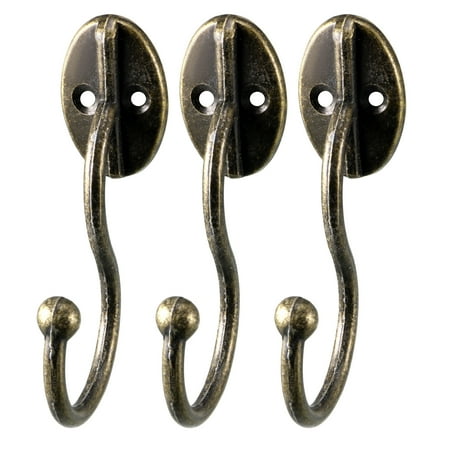 

Uxcell Metal Vintage Style Wall Mounted Single Hook Hangers Bronze Tone 3 Pack