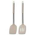 thumbnail image 1 of Pack Of 2 Silicone Spatulas Non Stick Pan Home Kitchen Spatulas Cooking For Egg Fish Pancakes, 1 of 4