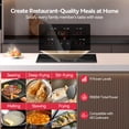 thumbnail image 5 of Tecasa 36 Inch 5 Burners Smooth Surface (Radiant) Electric Ceramic Cooktop, 9000 W Built-In Stove Top with Tri-Ring Element and Touch Control, Black, 5 of 13