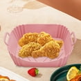 thumbnail image 3 of Shoreew Silicone Air Fryer Liners Square Baking Tray Reusable Air Fryer Basket Kitchen Cooking Gadget for Air Fryer, 3 of 7