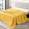 thumbnail image 3 of 400 Thread Count 100% Egyptian Cotton 3-Piece Flat Sheet (1 Flat + 2 Pillow Covers) Size King Color Gold Solid, 3 of 5