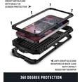 thumbnail image 3 of Compatible with iPhone 13 Pro Max Case Metal Phone Case Stand Built in Screen Protector Outdoor Sports Heavy Duty Protection Shockproof Cover (2021 6.7 lnch) Black, 3 of 8
