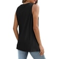 thumbnail image 5 of YATELLE Womens Tank Tops Eyelet Loose Casual Summer Tops Crew Neck Basic Sleeveless Shirts Trendy 2025, 5 of 6