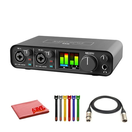 MOTU M2 USB-C Audio/MIDI Interface Bundle