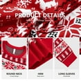 thumbnail image 4 of Iceglad Men's Ugly Christmas Sweater Reindeer Snowflake Print Acrylic Knitted Pullover, 4 of 7