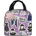 thumbnail image 2 of Wednesday Addams Lunch Bag Boîte à Lunch Isolée Réutilisable Sac Fourre-Tout Portable Sacs Imperméables pour Garçons Filles Sac à Lunch d'École, 2 of 4