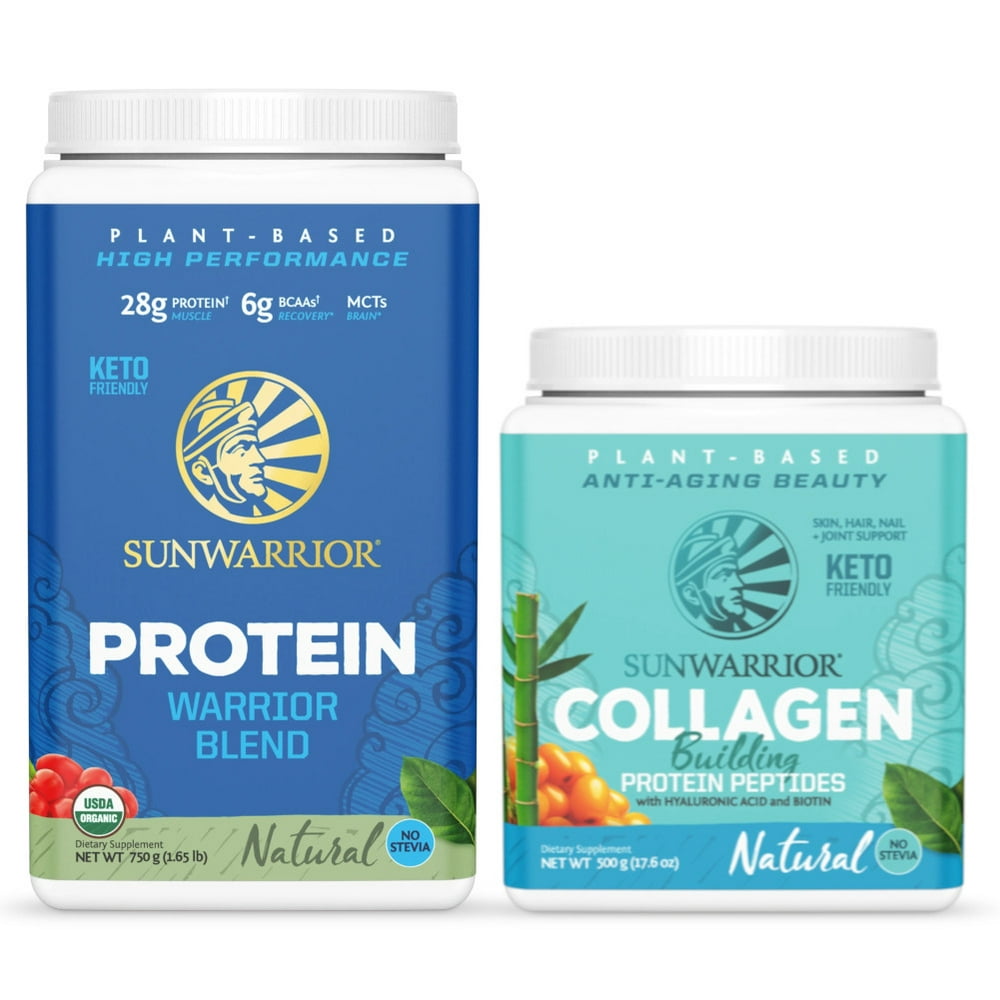 Sunwarrior Warrior Blend Organic Vegan Protein Powder (Natural, 30