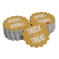 thumbnail image 1 of Inkdotpot Pack Of 50 Trick Or Treat Halloween Favor Paper Tags Craft Real Silver Foil Hang Tags, 1 of 6