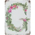 thumbnail image 1 of C Wall Letters Nursery Letters Floral Tin Sign Metal Plaque Art Hanging Iron Painting Retro Home Kitchen Garden Garage Wall Decor 16"x12", 1 of 5