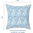 thumbnail image 2 of Pack of 2 Outdoor Throw Pillow Covers Accent Waterproof Pillow Covers ONLY, Patio Square Cushion Cases for Garden Balcony Couch Sofa Decoration 18x18 inch, Pebble Blue, 2 of 6