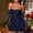 Blue, variant on SwiftWear Women's Halter Neck Off the Shoulder Sequin Dress with Sheer Mesh Sleeves, Sparkling Mini Party Dresses for Night Out, Clubwear, Date Night​, Black