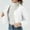 White, variant on RYDCOT Women's Quilted Jacket Button Down Cropped Puffer Jacket Lightweight Collarless Warm Fall Winter Coats Outwear Sale