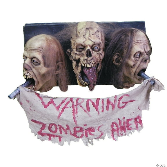 Costumes For All Occasions TA610 Zombie Wall Plaque 3 Faced