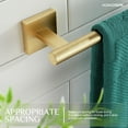 thumbnail image 6 of KOKOSIRI Hand Towel Bar Bathroom Towel Holder for Bath Kitchen Cabinet Towel Ring 12 Inch Brushed Gold B4005BG-L12, 6 of 9
