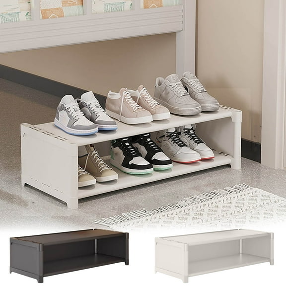 JOGZMZ Dormitory Shoe Rack Easy Storage Bed Storage Artifact Multi-layer Household Table Bottom Small Narrow Shoe Cabinet