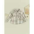 thumbnail image 2 of Arvbitana Kids Baby Boys Girls Casual Flannel Shirts Contrast Color Long Sleeve Button Jacket Toddler Casual Lapel Cardigan Fall Winter Outerwear 6M 12M 18M 24M 2T 3T 4T, 2 of 8