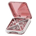 thumbnail image 2 of Portable Medicine L Case Silicone Stainless Steel High Density Travel Medicine Case for Vitamin Medicine Red, 2 of 5