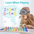 thumbnail image 4 of Wood Math Shape Puzzle Fishing Game Educational Toys Wooden Kids, 4 of 5