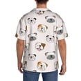 thumbnail image 5 of Cauagu Bulldog Face Men's Short Sleeve Button Down Hawaiian Shirt for Men Bowling Shirts Casual Summer Beach Shirt,Medium, 5 of 6