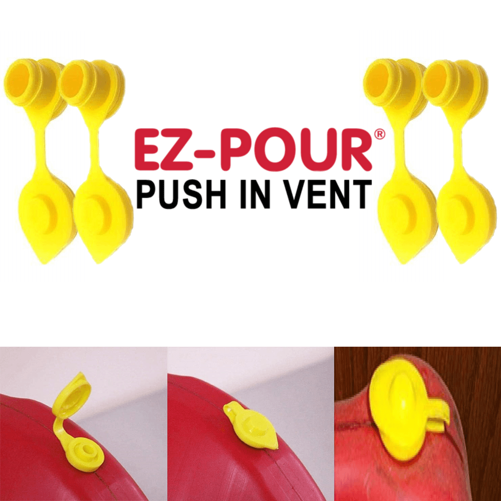 EZ POUR BRAND PUSH IN VENTS Fits Most Plastic Cans Brand New 