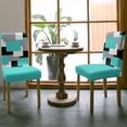 thumbnail image 3 of Chair Covers Abstract Geometric Dining Chair Slipcovers Mid Century Aqua Nordic Stretch Removable Chair Seat Protector Party Decoration Set of 8, 3 of 6