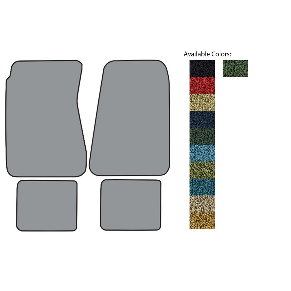 19701972 Chevrolet Chevelle Greenbrier Floor Mat 4pc (FM116F FM18R) 04