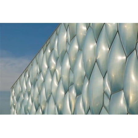 China Beijing. National Aquatics Modern Building Poster Print by Walter Bibikow Danitadelimont - 35 x 23 in.