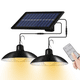 thumbnail image 1 of Luz solar para exteriores con cobertizo colgante de doble cabeza con control remoto para el jardín del patio del hogar Zhivalor CPB-US-DYP845-2, 1 of 5