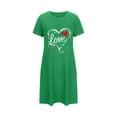 thumbnail image 5 of WJHWSX Womens Nightgown,Nightgowns for Women,Breathable,Slip-On,Printed,Green,M(US:6), 5 of 5