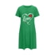 thumbnail image 5 of Camisón corto de talla grande para mujer, camisón de manga corta con estampado de pecho a la moda, camisón para mujer, 5 of 5