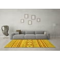 thumbnail image 3 of Ahgly Company Indoor Round Abstract Yellow Modern Area Rugs, 8' Round, 3 of 4