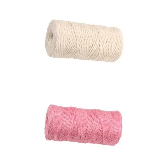 Abbracc 2X 325Ft Natural Jute Twine, Arts Crafts Jute Rope Industrial Heavy Duty Packing
