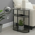 thumbnail image 3 of Designs2Go Simon Three-Tier Oval Chairside End Table with USB Ports in Gray Wood, 3 of 6