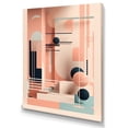 thumbnail image 2 of Designart "Soft Blue And Pinkd Minimal Mid Century Art III" Minimalism Wall Art For Kitchen, 2 of 5