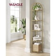 thumbnail image 3 of Soporte de esquina VASAGLE con estructura de acero y vidrio templado de 5 niveles, 3 of 5