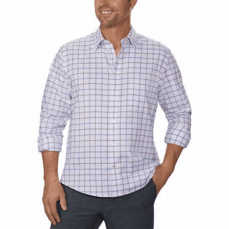 tommy hilfiger men's dress shirts Mens All-Season Stretch Shirt Size : 15-15.5 M 32-33 M/m, Blue, Size: 15-15.5 Medium 32-33 no ironing needed Tommy Hilfiger Men's Slim Fit