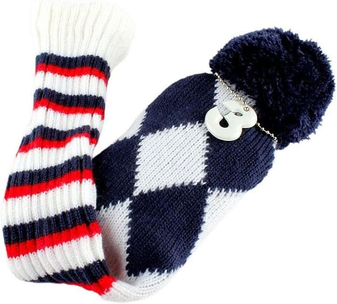 Knitted Golf Club Head Covers for Driver and Fairway Woods Headcovers Set (pack of 3)