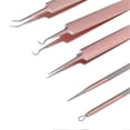 thumbnail image 2 of 5Pcs Blackhead Remover Tool Set Stainless Steel Pimple Extractor Needle Storage Box Facial Skin Cleansing Tool Rose Gold, 2 of 2