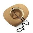 thumbnail image 4 of Sonducket Sombrero de vaquero occidental vintage unisex, sombrero de vaquera negro con banda decorativa, sombreros de vaquero para hombres Sombreros blanco M(56-58cm), 4 of 6