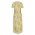 thumbnail image 3 of Vestidos de Verano de Mujer Casual Cuello Redondo Bolsillos de Manga Corta Impresión Vestido Largo, Vestido Ligero de Poliéster para Diario, Fiesta Y Primavera, 3 of 6