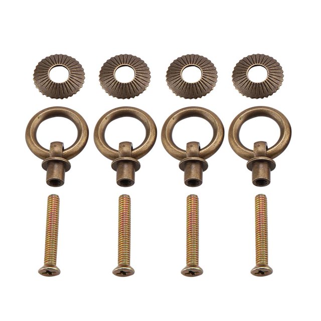 Greensen 4pcs/pack Mini Simple Vintage Pull Rings Cosmetic Case Jewelry Box Attachment Handle,Drawer Pull,Pull Ring