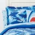 thumbnail image 2 of Shark Bite Dark Blue 8 Piece Microfiber Comforter Set - Full, 2 of 5