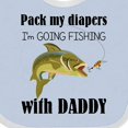 thumbnail image 4 of Inktastic Pack My Diapers, I'm Going Fishing with Daddy Boys or Girls Baby Bib, 4 of 4