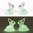 thumbnail image 3 of Conejo luminoso para decoración, micropaisajismo, manualidades, miniconejitos, adornos para decoración del hogar, lindas figuras en miniatura, 3 of 5